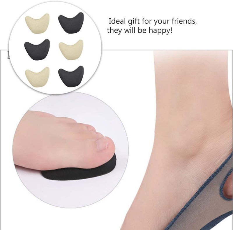 cheekyglo 18 Pairs Blisters Women Toe Pad Tip Foot of for Care Black+ Cushion High Use Anti-Chafe Calluses Metatarsalgia Adjustable Heels Plug Ball Inserts Cushions Soft to Daily Random - Image 2