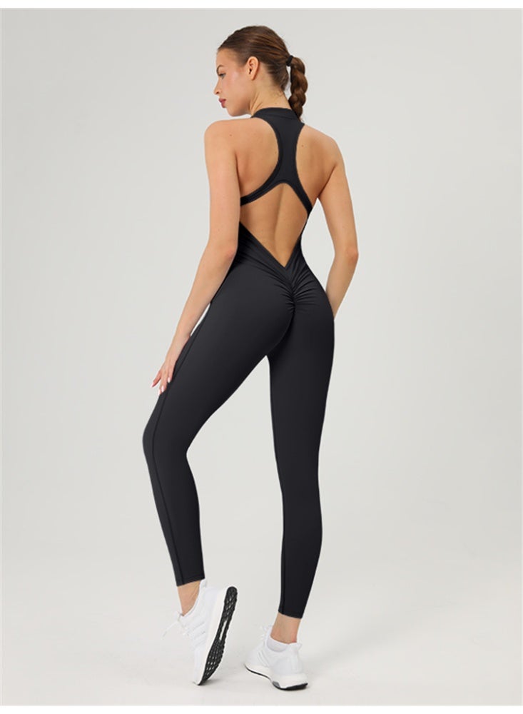 عام زيبر الرياضة حللا المرأة عارية الذراعين اليوغا داخلية قطعة واحدة دعوى - Image 3