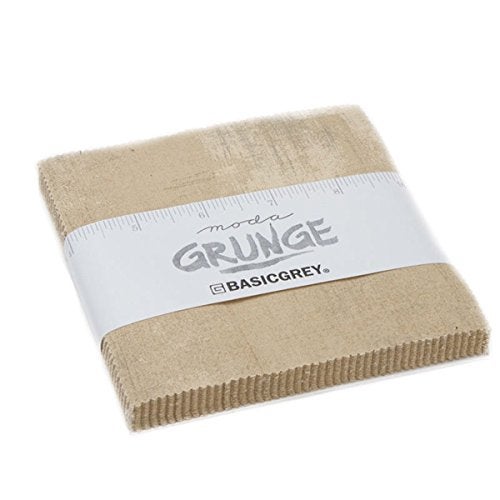 MODA BasicGrey Grunge Basics Tan Charm Pack 42 5-inch Squares Moda Fabrics 30150PP 162 - Image 1