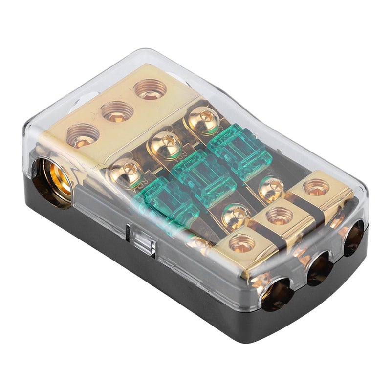 0/2/4 Gauge In To 4/8/10 Gauge Out 60A 3 Way Mini ANL Fuse Holder Distribution Block for Auto Audio System - Image 3