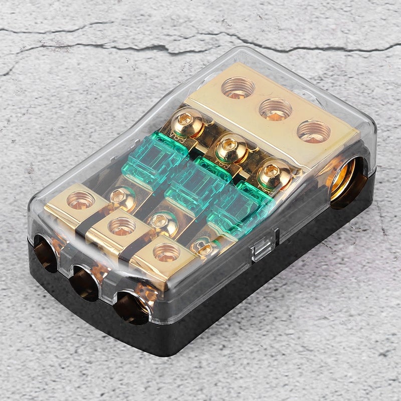 0/2/4 Gauge In To 4/8/10 Gauge Out 60A 3 Way Mini ANL Fuse Holder Distribution Block for Auto Audio System - Image 4