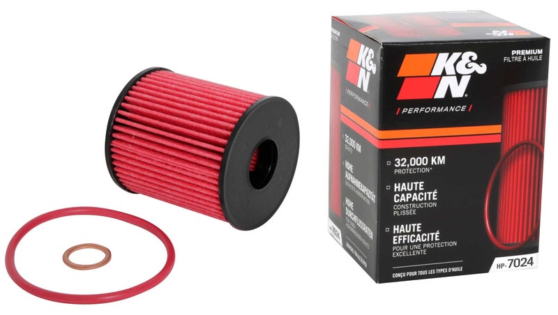 K&N Premium Oil Filter: 20,000 Mile Engine Protection, High Capacity/High Efficiency: Compatible with MINI/FORD/PEUGEOT/LAND ROVER (See Product Description for Select Models), HP-7024 - Image 1