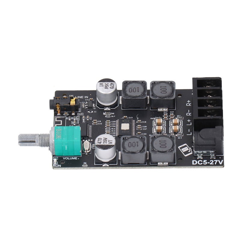 لوحة مضخم بلوتوث نطاق جهد DC5-27V أداء مستقر - مضخم طاقة بلوتوث 5.0 مع حمايات متعددة لمشاريع السماعات بلوتوث اليدوية والسماعات السلبية - Image 3