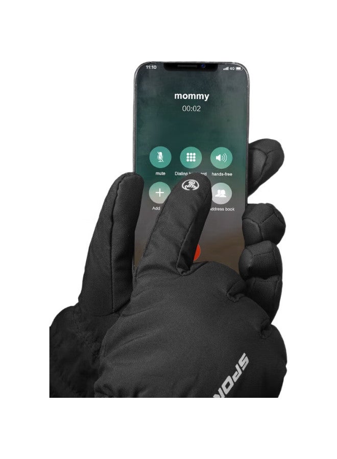 SupFire Cycling Gloves, Winter Unisex, Warm Fleece-Lined, For Electric Motorcycles And Bicycles, Windproof, Touchscreen Compatible, Sports And Skiing Gloves - Image 1