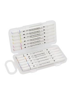 ROCO Draw Marker 12 Markers Graphic Art Marker Assorted Color Twin Tip  - Image 3