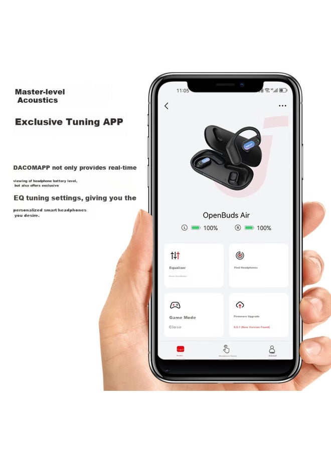 Dacomdacom Openbuds [Apple Mfi Certified] Open-Style Bluetooth Headphones For Sports And Running, Non-In Wireless Ear-Hook Air-Bone Conduction Concept, Compatible With Huawei And Xiaomi - Image 1