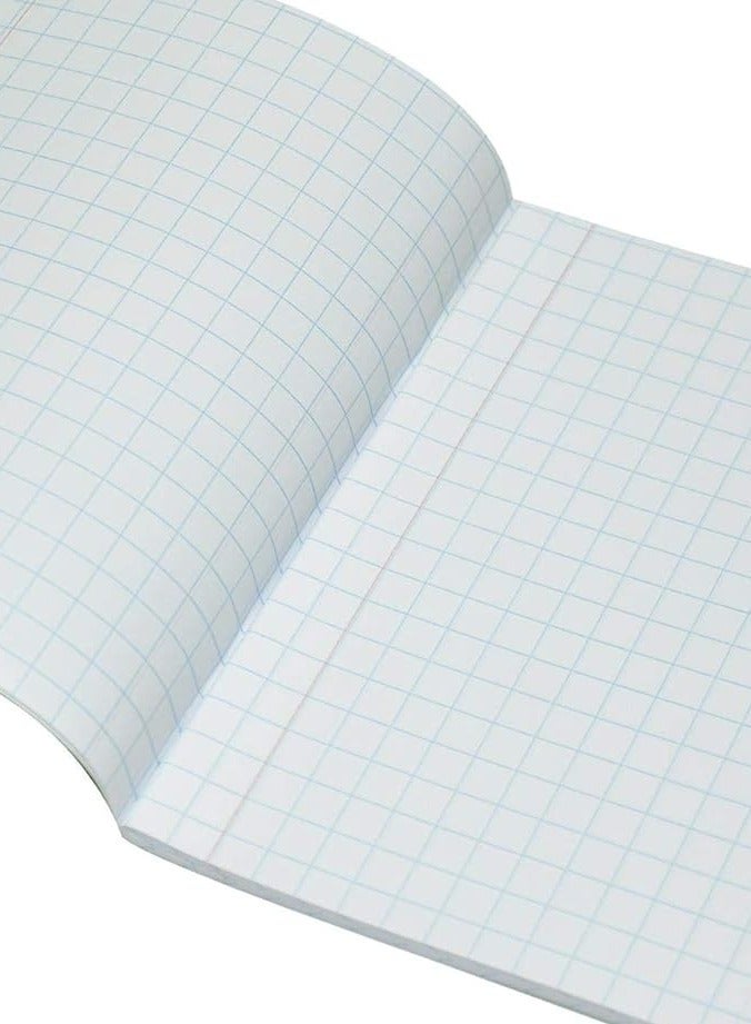 FIS دفاتر تمارين مربعة 10 مم بهامش أيسر، 120 صفحة، عبوة من 12 قطعة، مقاس 16.5 × 21 سم - FSEBSQ10120N - Image 2