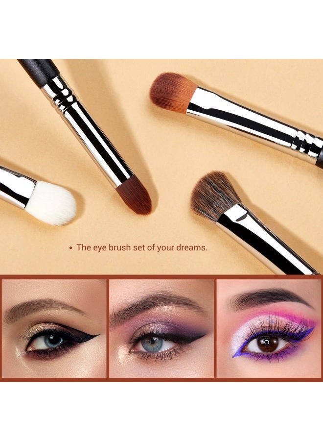Jessup Eyeshadow Brush Set 12pcs Eye Makeup Brushes Set Professional Premium Sythetic Eye Shadow Blending Smoky Shader Concealer Brush Black T339 - Image 5