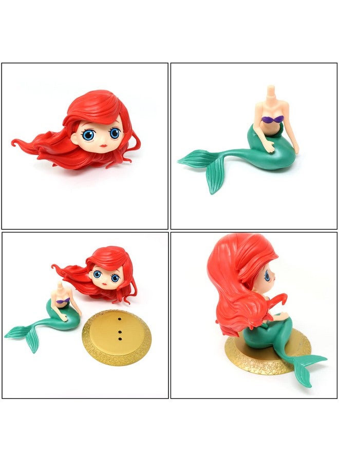 Honbay 1PCS Little Mermaid Cake Topper Under the Sea Theme Cake Decoration Mini Mermaid Figurines for Birthday Baby Shower Party - Image 4