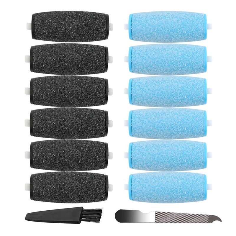 12 Pack Replacement Rollers for Amope Pedi Refills Electronic Perfect Foot File6 Extra Coarse 6 Regular Coarse