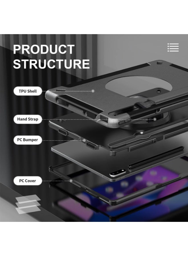 MUNTAQI Military Grade iPad Air 11” 2024 / Pro 11” 2022 / Air 4 5 Case – Shockproof Cover with Rotating Kickstand, Hand & Shoulder Strap, S Pen Holder, Rugged Full-Body Protection for Kids & Adults - Image 5