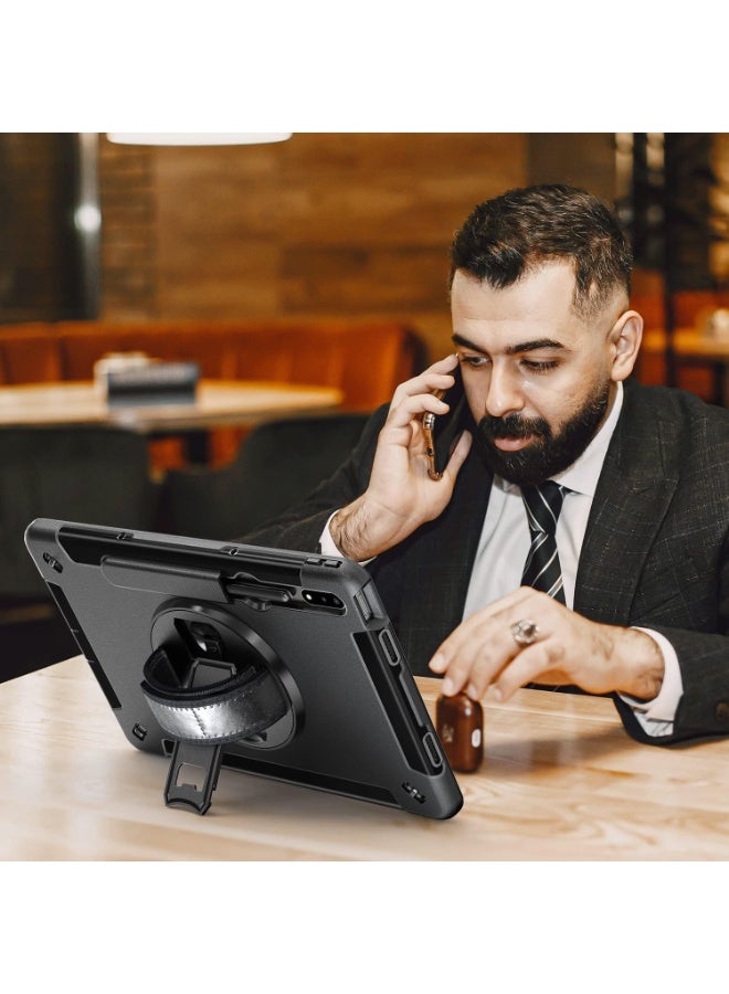 MUNTAQI Military Grade iPad Air 11” 2024 / Pro 11” 2022 / Air 4 5 Case – Shockproof Cover with Rotating Kickstand, Hand & Shoulder Strap, S Pen Holder, Rugged Full-Body Protection for Kids & Adults - Image 4