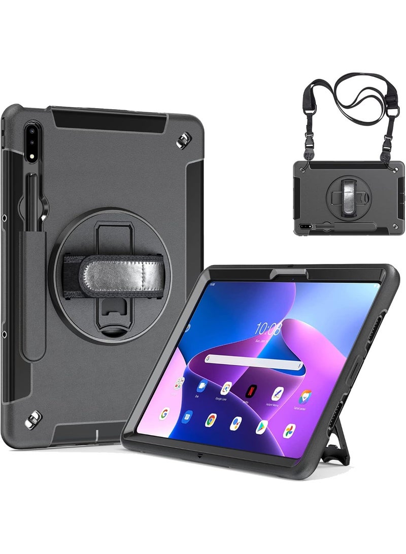 MUNTAQI Military Grade iPad Air 11” 2024 / Pro 11” 2022 / Air 4 5 Case – Shockproof Cover with Rotating Kickstand, Hand & Shoulder Strap, S Pen Holder, Rugged Full-Body Protection for Kids & Adults - Image 1