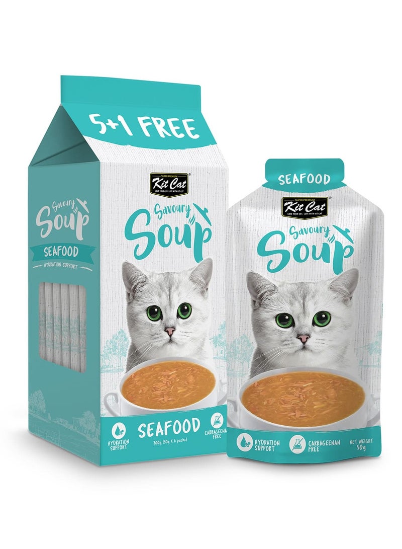 كيت كات شوربة كيت كات اللذيذة بالمأكولات البحرية 300 جرام (6 × 50 جرام) - Image 1
