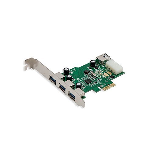 Syba 3 External USB 3.0 Type A Ports and one Internal USB3.0 PCI-E x1 Expansion Card Molex Power Renesas Chipset SD-PEX20137 - Image 1