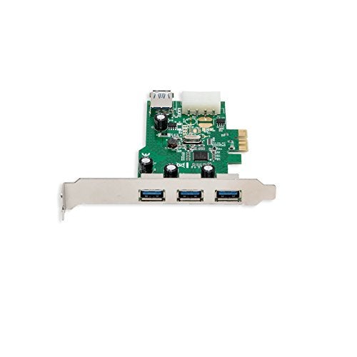 Syba 3 External USB 3.0 Type A Ports and one Internal USB3.0 PCI-E x1 Expansion Card Molex Power Renesas Chipset SD-PEX20137 - Image 2