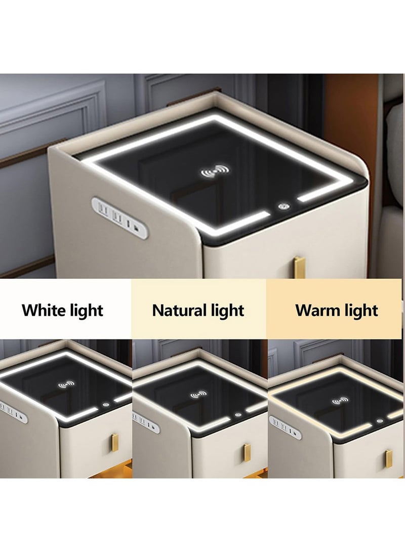 كيدل خزانة ذكية بجانب السرير آمنة للمنزل متكاملة مضادة للسرقة متعددة الوظائف شحن لاسلكي مع ضوء USB خزانة بجانب السرير فاخرة - Image 5