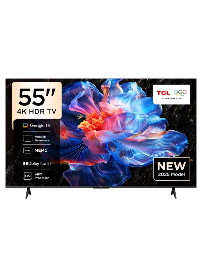 TCL 55 Inch HDR 4K Samrt TV HDMI 3 USB1 60Hz 55P6K black