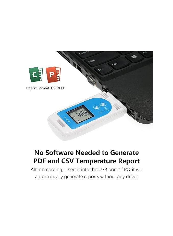TEMPUR Reusable USB Temperature Humidity Data Logger White - Image 3
