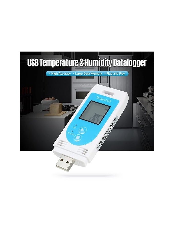 TEMPUR Reusable USB Temperature Humidity Data Logger White - Image 5