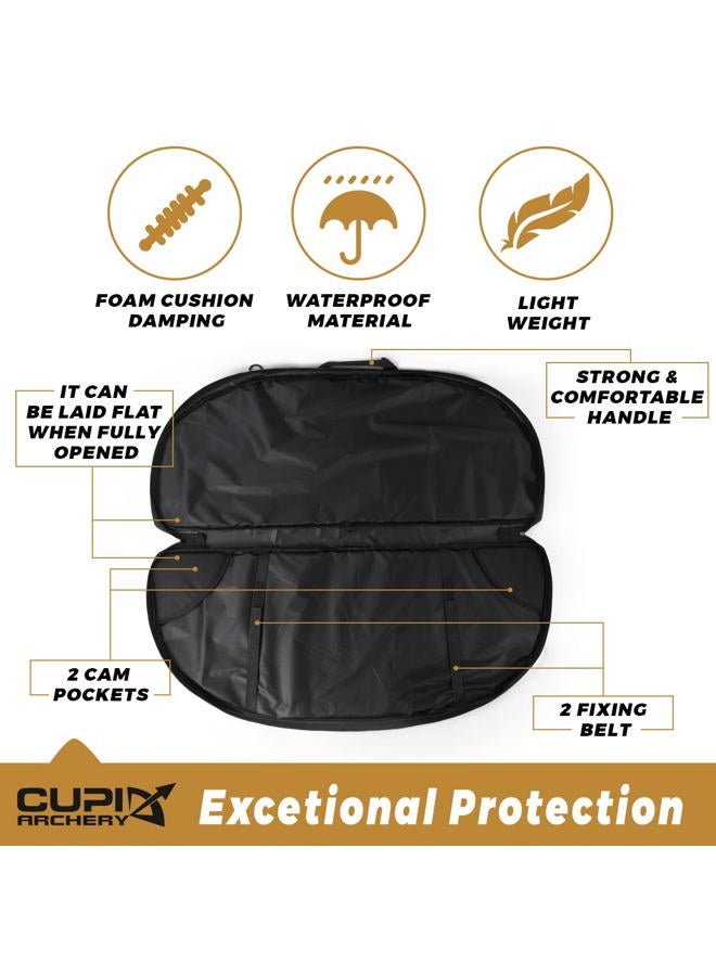 LWANO Compound Bow Case Light-Weight Soft Bow Bag with Arrow Pocket and Backpack Straps - Image 4