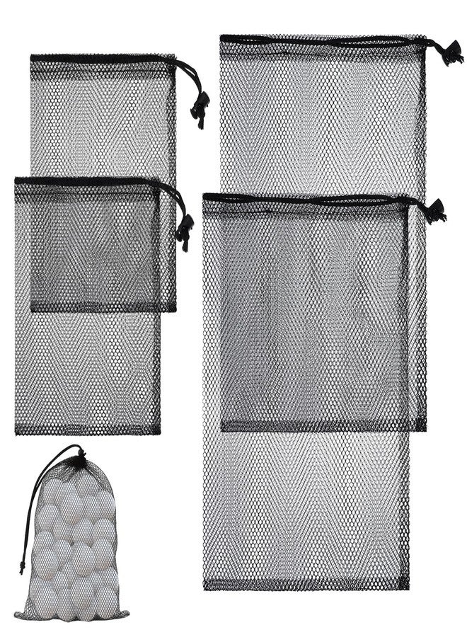 جريفوسيا حقائب شبكية من جريفوسيا، 4 قطع، مزودة برباط، حقيبة تخزين كرات الجولف من النايلون الشبكي، حقيبة تنظيم المعدات الرياضية لجمع أنصاف الكرات، إكسسوارات السفر للتنس والشاطئ (مقاسان) - Image 1