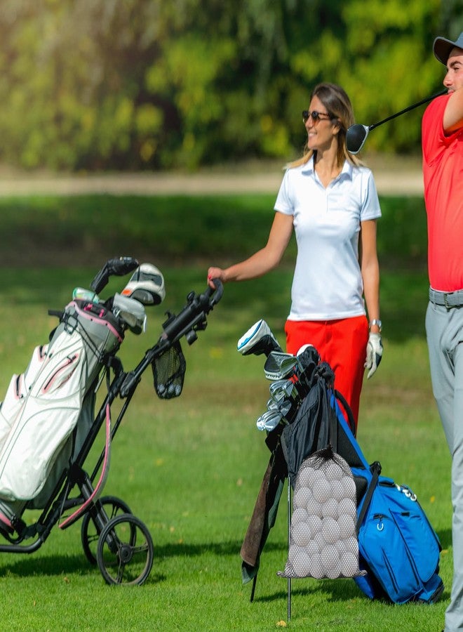 جريفوسيا حقائب شبكية من جريفوسيا، 4 قطع، مزودة برباط، حقيبة تخزين كرات الجولف من النايلون الشبكي، حقيبة تنظيم المعدات الرياضية لجمع أنصاف الكرات، إكسسوارات السفر للتنس والشاطئ (مقاسان) - Image 5