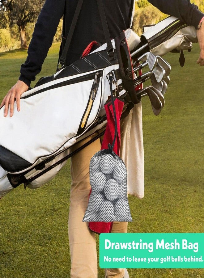 جريفوسيا حقائب شبكية من جريفوسيا، 4 قطع، مزودة برباط، حقيبة تخزين كرات الجولف من النايلون الشبكي، حقيبة تنظيم المعدات الرياضية لجمع أنصاف الكرات، إكسسوارات السفر للتنس والشاطئ (مقاسان) - Image 4