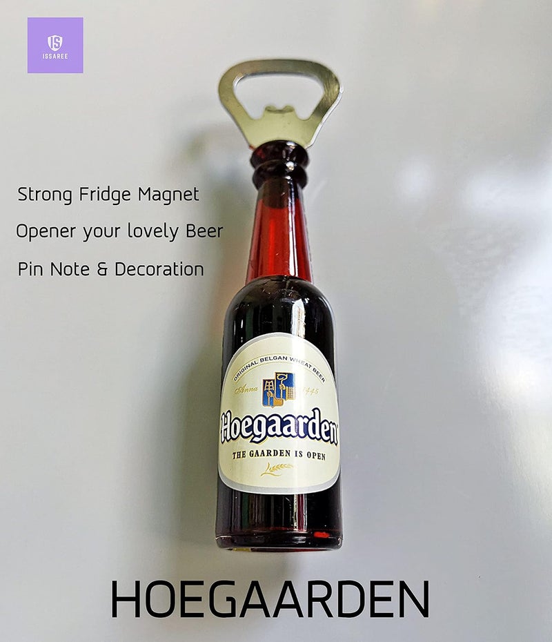 ISSAREE Magnetic Beer Bottle Opener Figure Beer Bottle Bar Refrigerator Décor Unique Birthday Gifts Collection (Hoegaarden) - Image 4