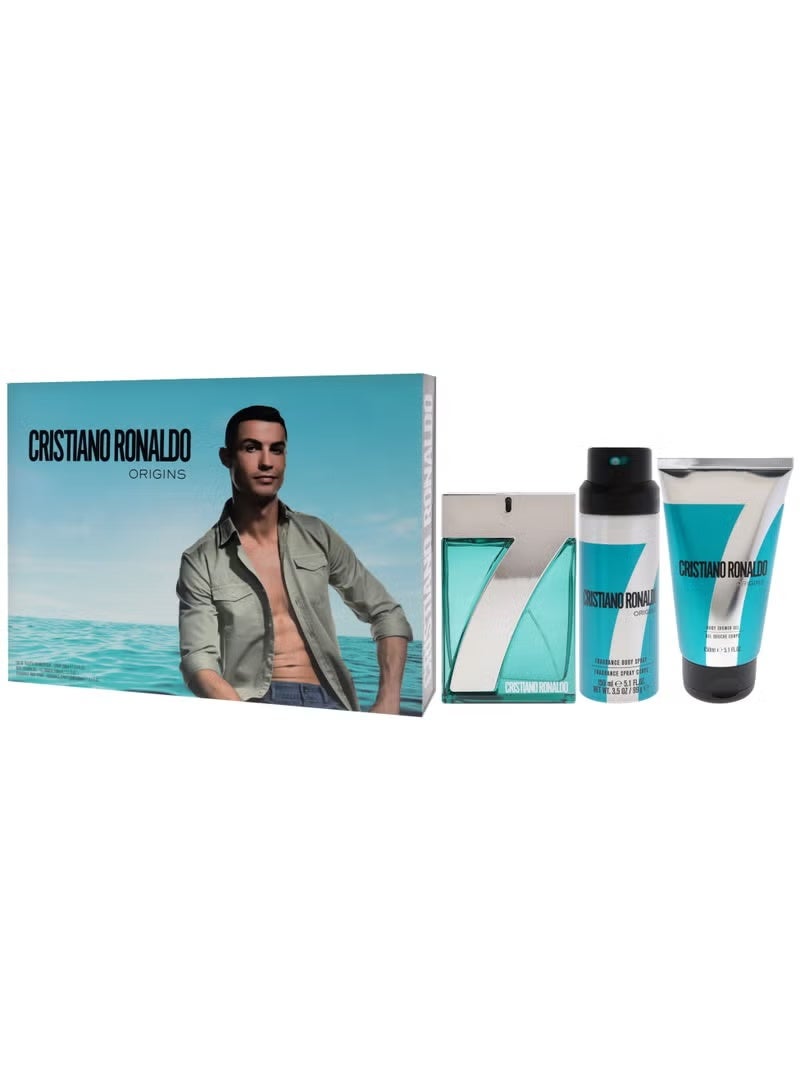 كرستيانو رونالدو مجموعة هدايا كريستيانو رونالدو Cr7 أوريجينز للرجال أو دو تواليت 100 مل + جل استحمام 150 مل + سبراي للجسم 150 مل - Image 3