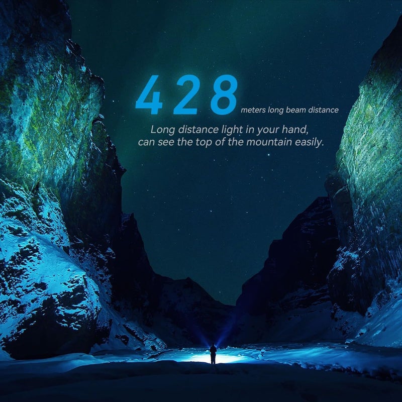 IMALENT BL50 EDC Flashlight with 365nm UV LED, XHP50.3 HI LED, 3600 Lumens, Rechargeable Flashlight, Professional Powerful LED Flashlight for Outdoor, Emergency and Daily Life Use (Blue) - Image 3