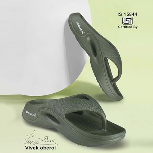 BERSACHE Stylish Flip Flop with Sole for Men (Green) - Image 3