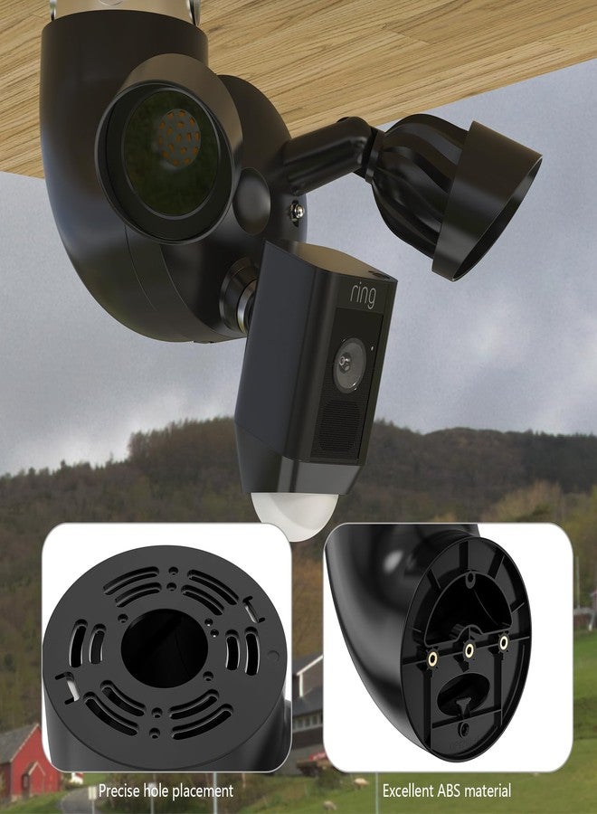 SURVADV Eave Mount for Ring Floodlight Cam Wired Pro/Pro (2nd Gen)/ Plus, Blink Wired Floodlight Camera, Wyze FloodLight Camera V2/ Pro and Roku FloodLight Cam - Black - Image 5