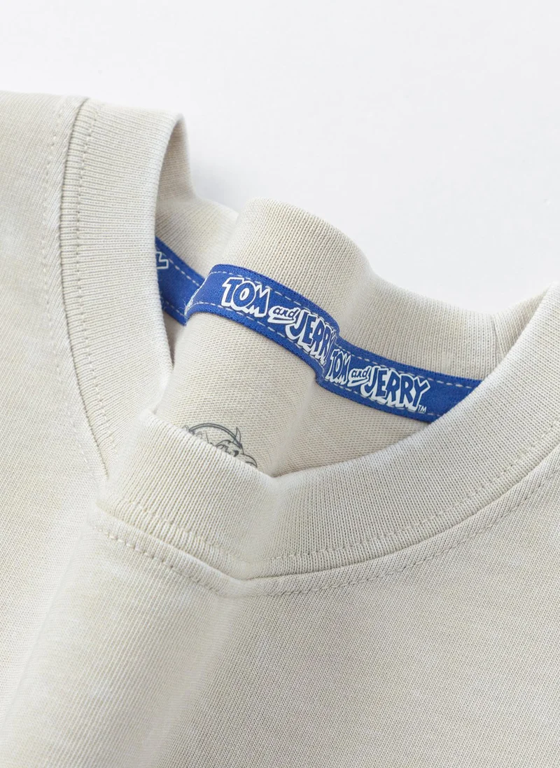 Balabala White Kids Boys Round v-neck short-sleeved T-shirt for Men | Best Price UAE