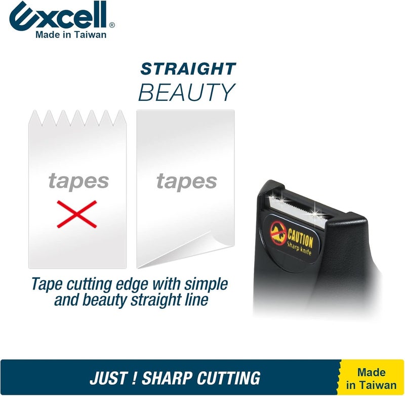 excell EX-115BK Mini Desktop Tape Dispenser (1" core) with Adhesive Bottom, Easy for One Hand Use, Cute Tape Dispensers Use for Home, Office Gift Store and Wrapping Purpose (3) - Image 4