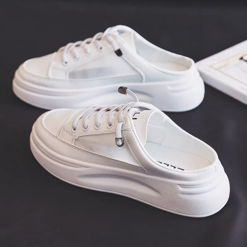 2025 New Spring and Summer Women's Shoes Trendy and Easiest for Match Casual Sneakers with Heightening White Shoes Women's Slippers for Outerwear - Image 2