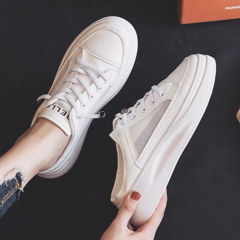 2025 New Spring and Summer Women's Shoes Trendy and Easiest for Match Casual Sneakers with Heightening White Shoes Women's Slippers for Outerwear - Image 5