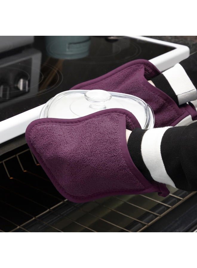 Ritz Terry Pocket Mitt & Hot Pad: Unparalleled Heat Resistant, Durable 100% Cotton – Ergonomically Designed for Optimal Grip – Easy-Care Machine Washable, Perfect for Your Kitchen – Beet, 2-Pk - Image 4