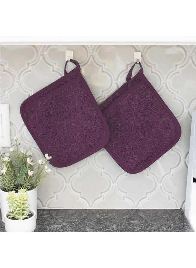 Ritz Terry Pocket Mitt & Hot Pad: Unparalleled Heat Resistant, Durable 100% Cotton – Ergonomically Designed for Optimal Grip – Easy-Care Machine Washable, Perfect for Your Kitchen – Beet, 2-Pk - Image 5
