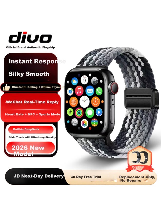 Divo S11 Pro Smarch 26 New Top Edition Real-time Wechat Reply Bluetooth Calls Offline Payment Long Battery Life Sports Watch For Men, Women, And Students - Image 1