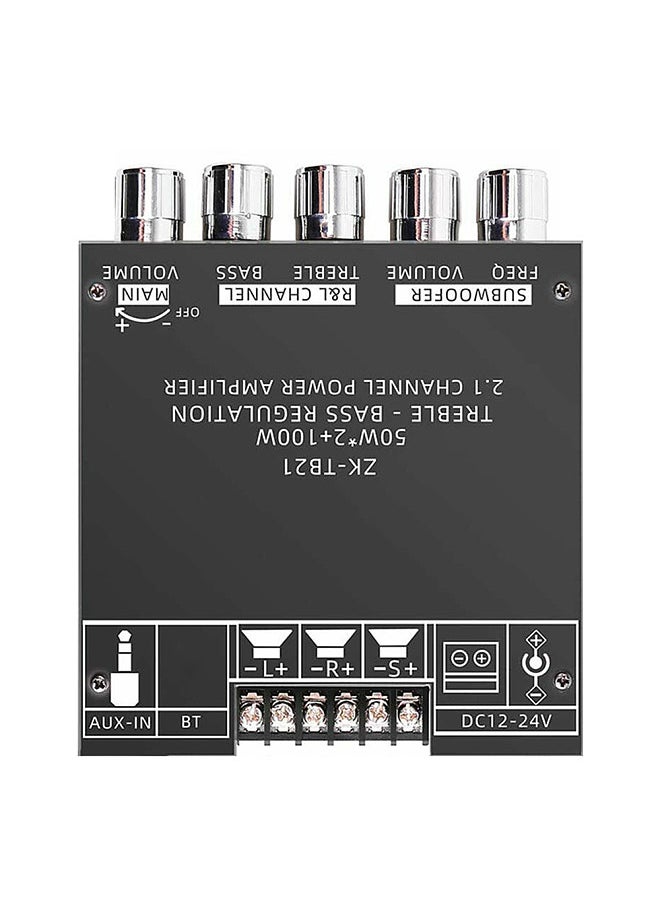 2.1 Channel BT Audio Amplifier Module AUX BT5.0 Audio Input Subwoofer   Left and Right Channel Output Sound Power Amplifier Board