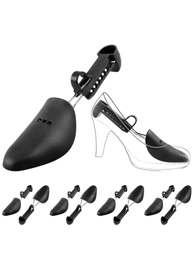 موثوقية التنبؤ شجرة احذية قابلة للتمدد، اشجار احذية بلاستيكية - ممدد احذية يحافظ على شكل الحذاء قابل للتعديل، طول وعرض قابل للتعديل، مقاس واحد يناسب الجميع للرجال والنساء (5 ازواج اسود) - Image 1