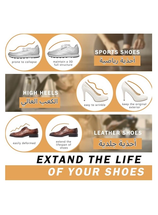 موثوقية التنبؤ شجرة احذية قابلة للتمدد، اشجار احذية بلاستيكية - ممدد احذية يحافظ على شكل الحذاء قابل للتعديل، طول وعرض قابل للتعديل، مقاس واحد يناسب الجميع للرجال والنساء (5 ازواج اسود) - Image 4