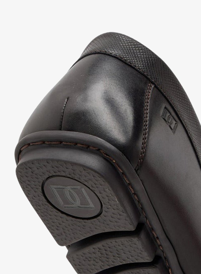 دوتشيني موكاسين رجالي سادة سهل الارتداء بتفاصيل مقصوصة - Image 5