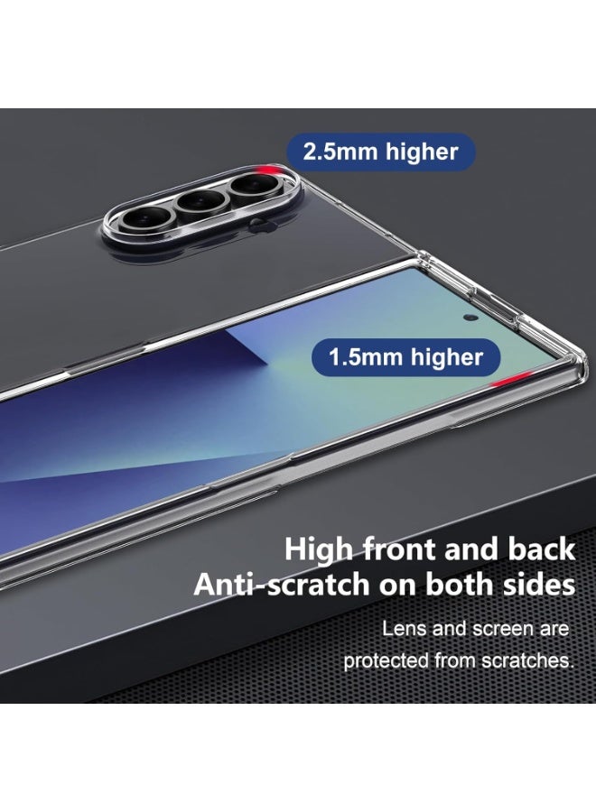 for Samsung Galaxy Z Fold 7 Case, with Stylus Pen, Built-in Screen Protector & S Pen Holder, Transparent  - Image 5