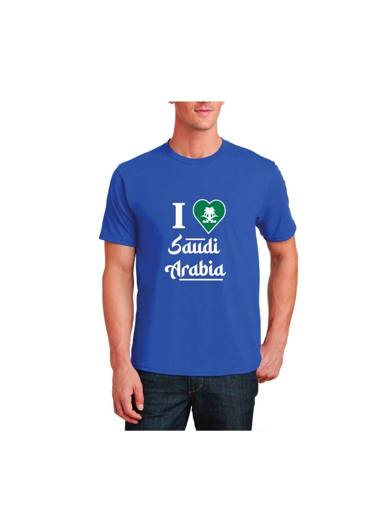 Saudi Arabia National Day Men's T-Shirt – Short Sleeve Round Neck Soft Cotton Tshirt - Perfect For Celebrating Saudi National Day, Events - Image 1