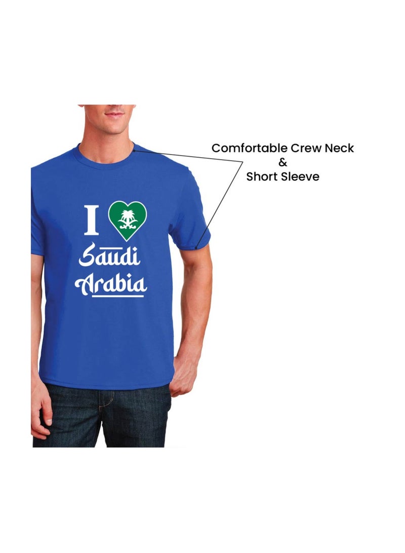 Saudi Arabia National Day Men's T-Shirt – Short Sleeve Round Neck Soft Cotton Tshirt - Perfect For Celebrating Saudi National Day, Events - Image 5
