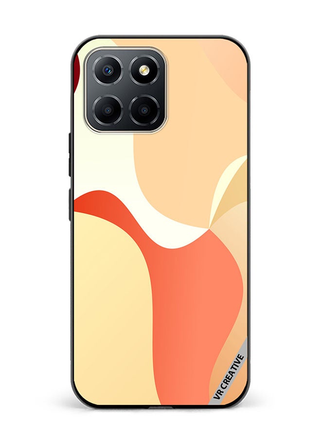 VR CREATIVE Protective Case Cover For Honor X6 Light Orange Abstract Cambered Design Multicolour - Image 1