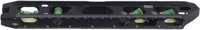 Sorandy 9 Inch Cast Aluminum Bubble Level Ruler, Magnetic Level Tool, Pipe Conduit Measurement Tool with 4 Bubble Vials 0, 30, 45, 90, Ideal for Measurement Applications - Image 2
