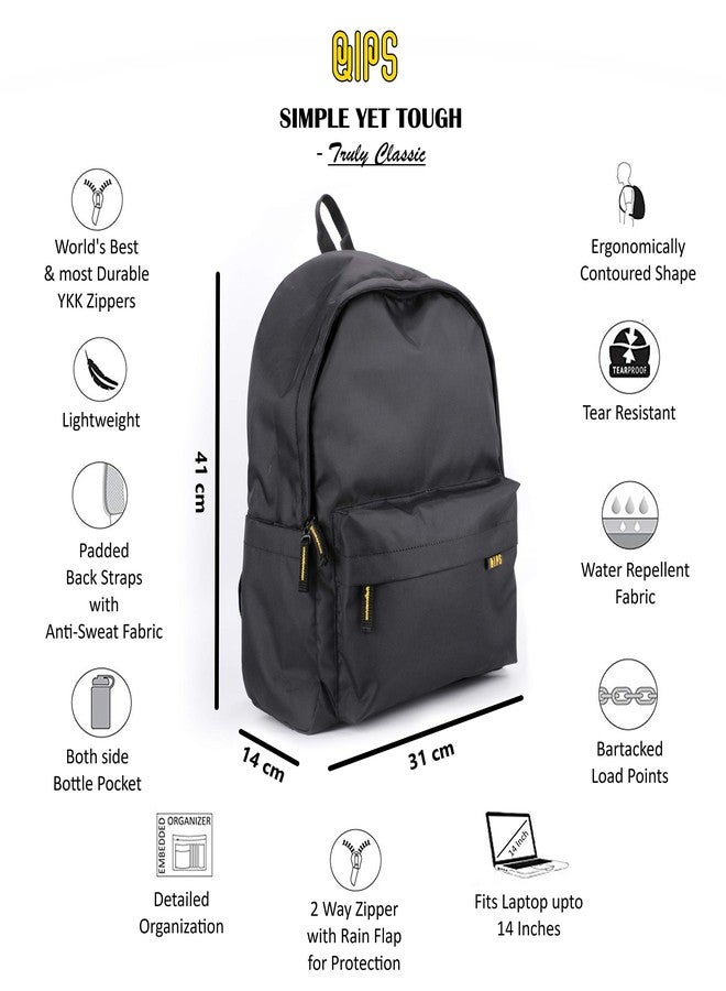 QIPS 21 Ltrs Black School Backpack (HMHMBP 1097 Black New) - Image 3